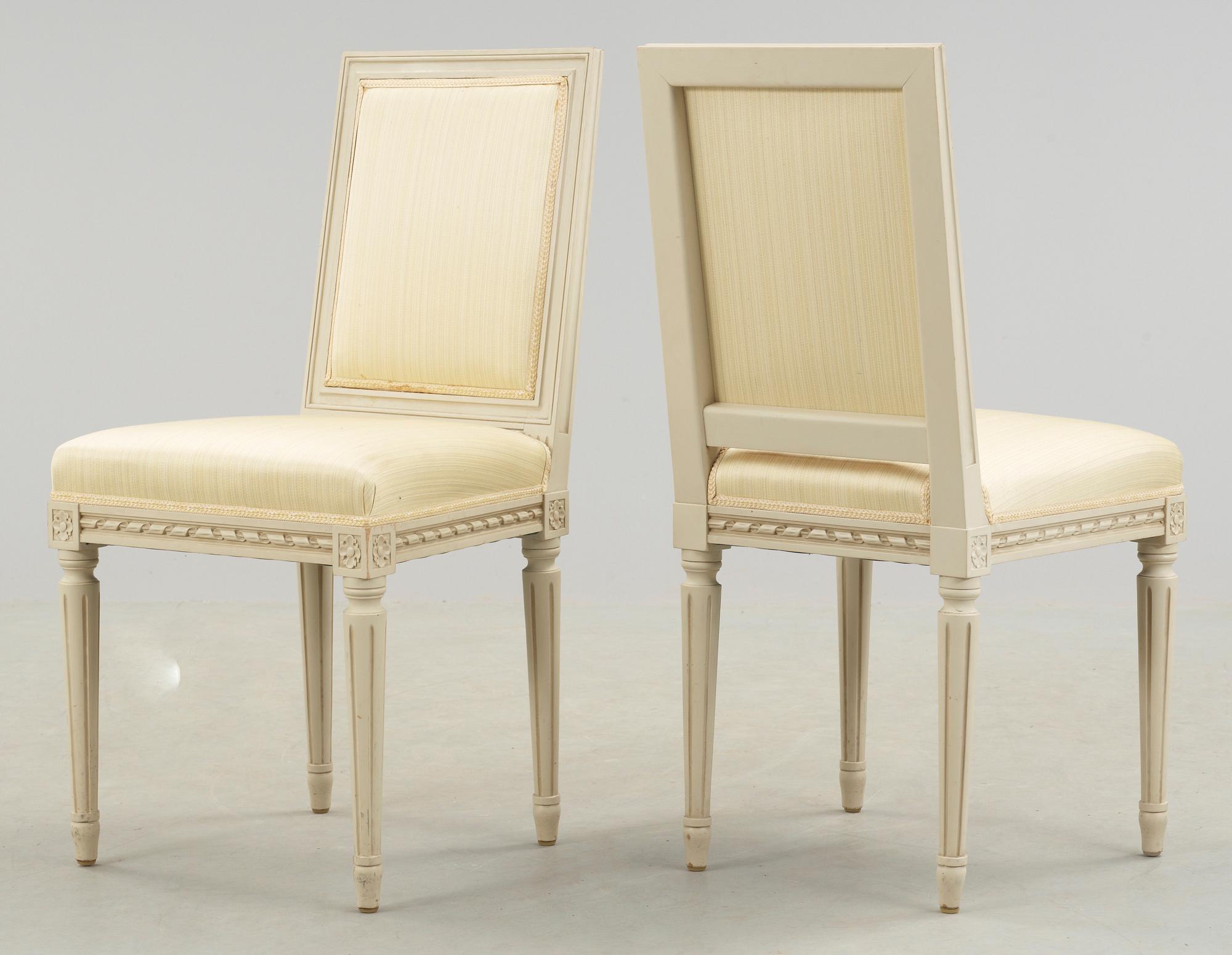 STOLAR, 12 st, gustaviansk stil, 1900-talets slut.