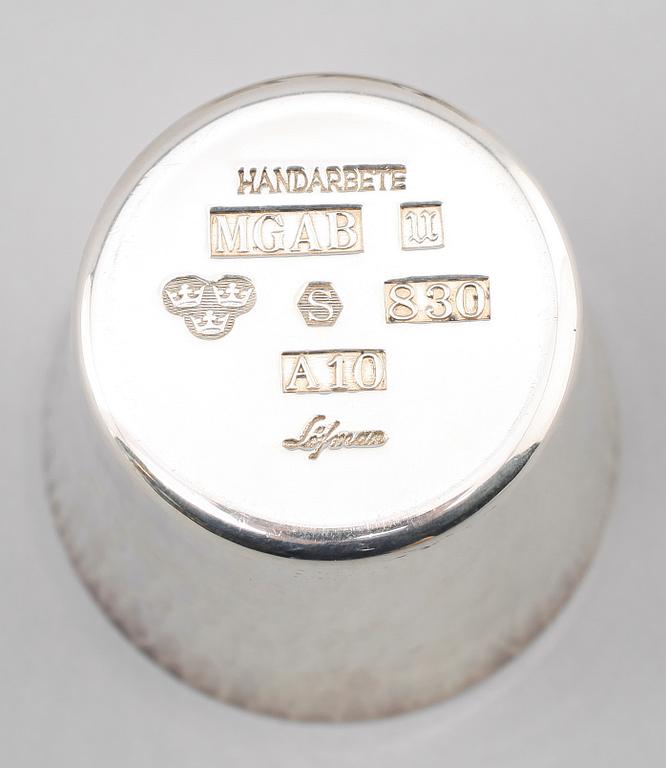 BÄGARE, 6 st, Löfman, MGAB, Uppsala 1975. Vikt ca 387 g.