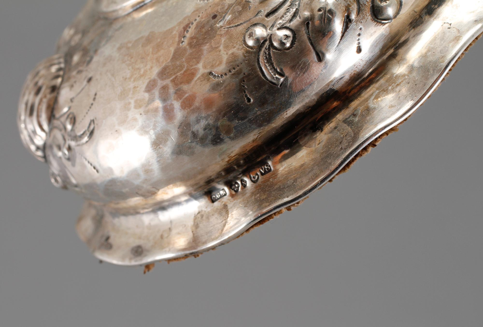 LJUSSTAKAR, ett par, silver, barockstil, C G Hallberg, Stockholm, 1947.