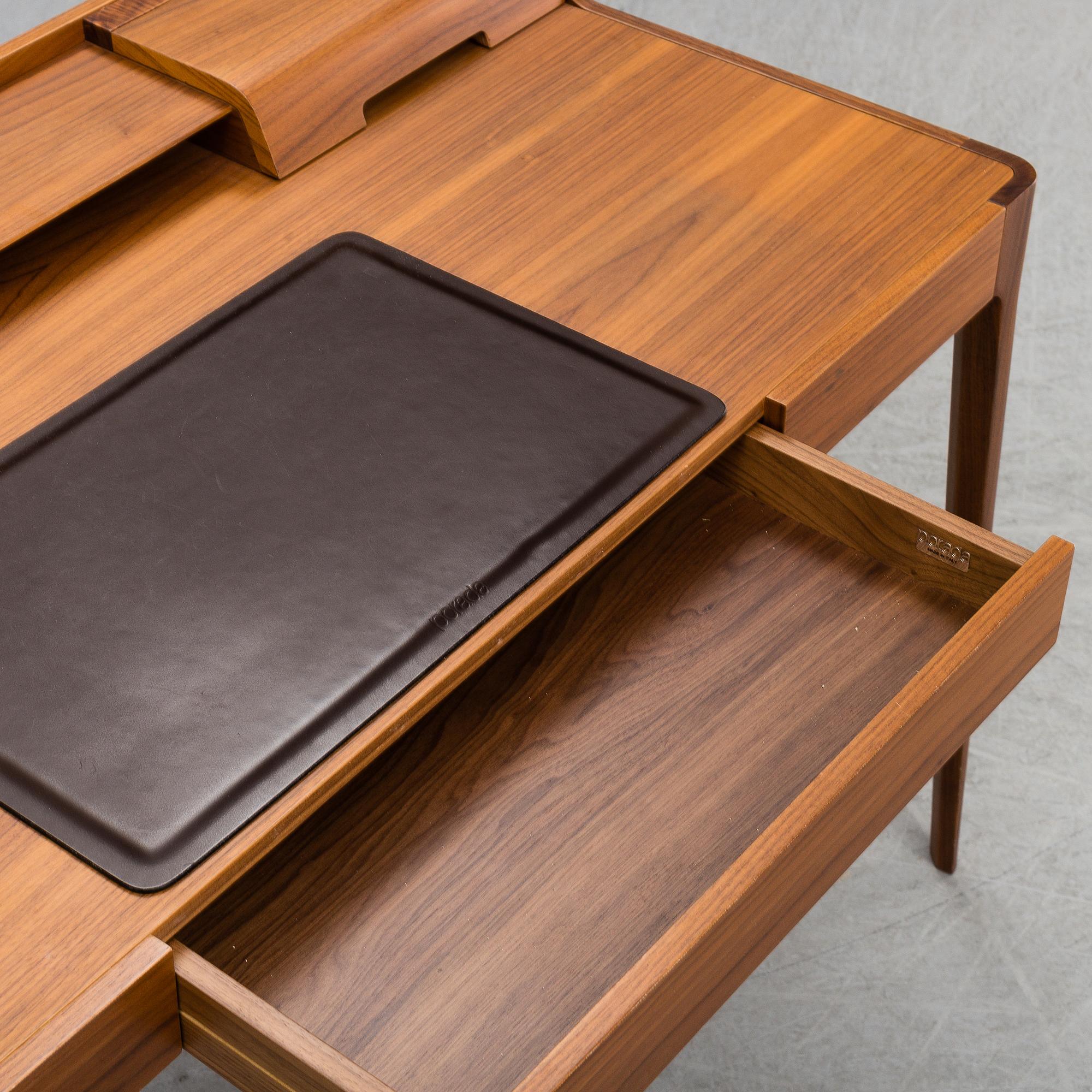 A 21st Century walnut 'Saffo' writing desk by Carlo Ballabio, from Porada.
