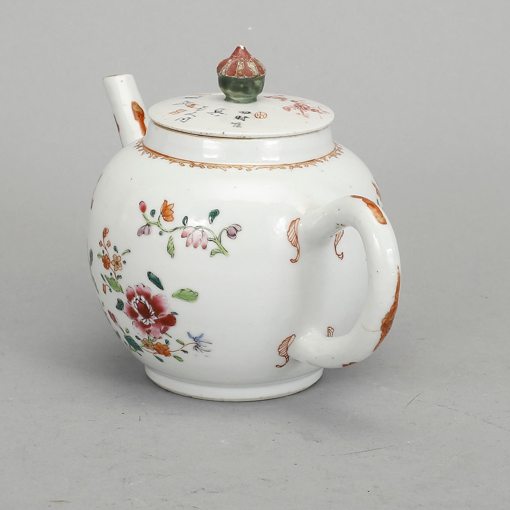 TEKANNA, kompaniporslin, Kina, Qianlong 1700-tal.