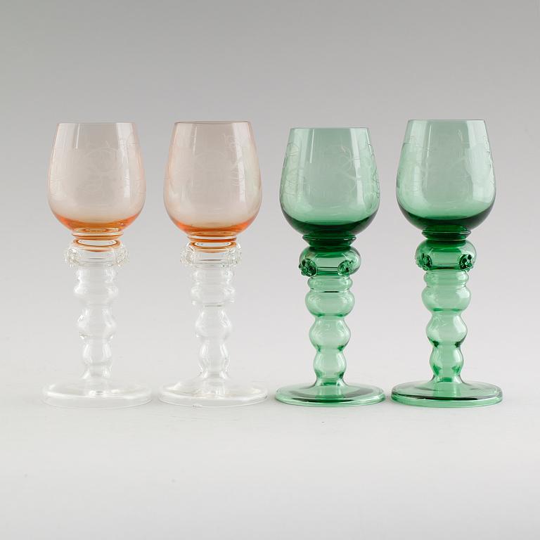 REMMARE, 12 st (6+6), glas, 1900-talets mitt.
