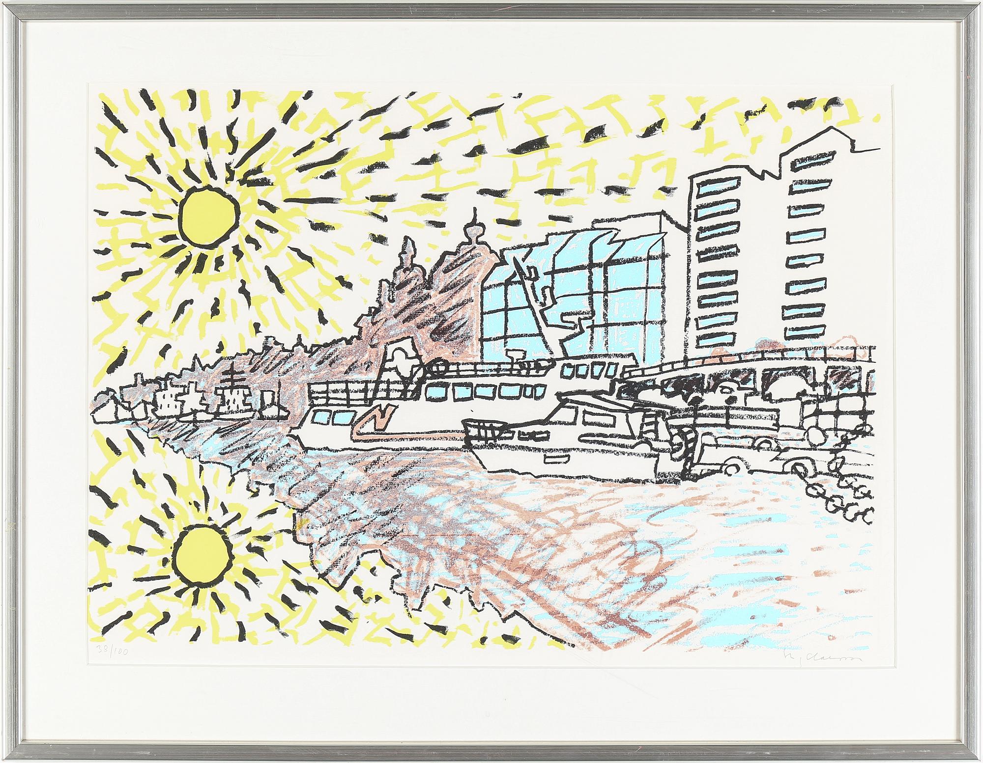 STIG CLAESSON, litografi, signerad o numrerad 38/100.