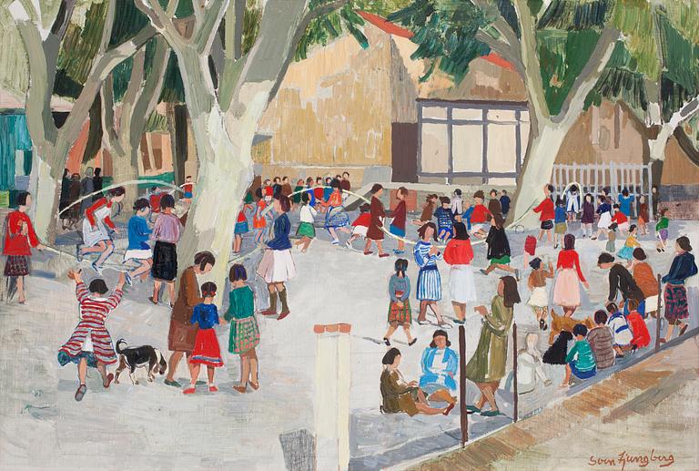 Sven Ljungberg, Motif from school yard.