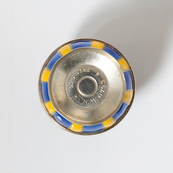 David Andersen, ströare, ett par, sterlingsilver och emalj, Norge, tidigt 1900-tal.