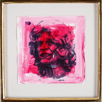 Kjartan Slettemark, screentryck med gouache, signerad Kjartan.