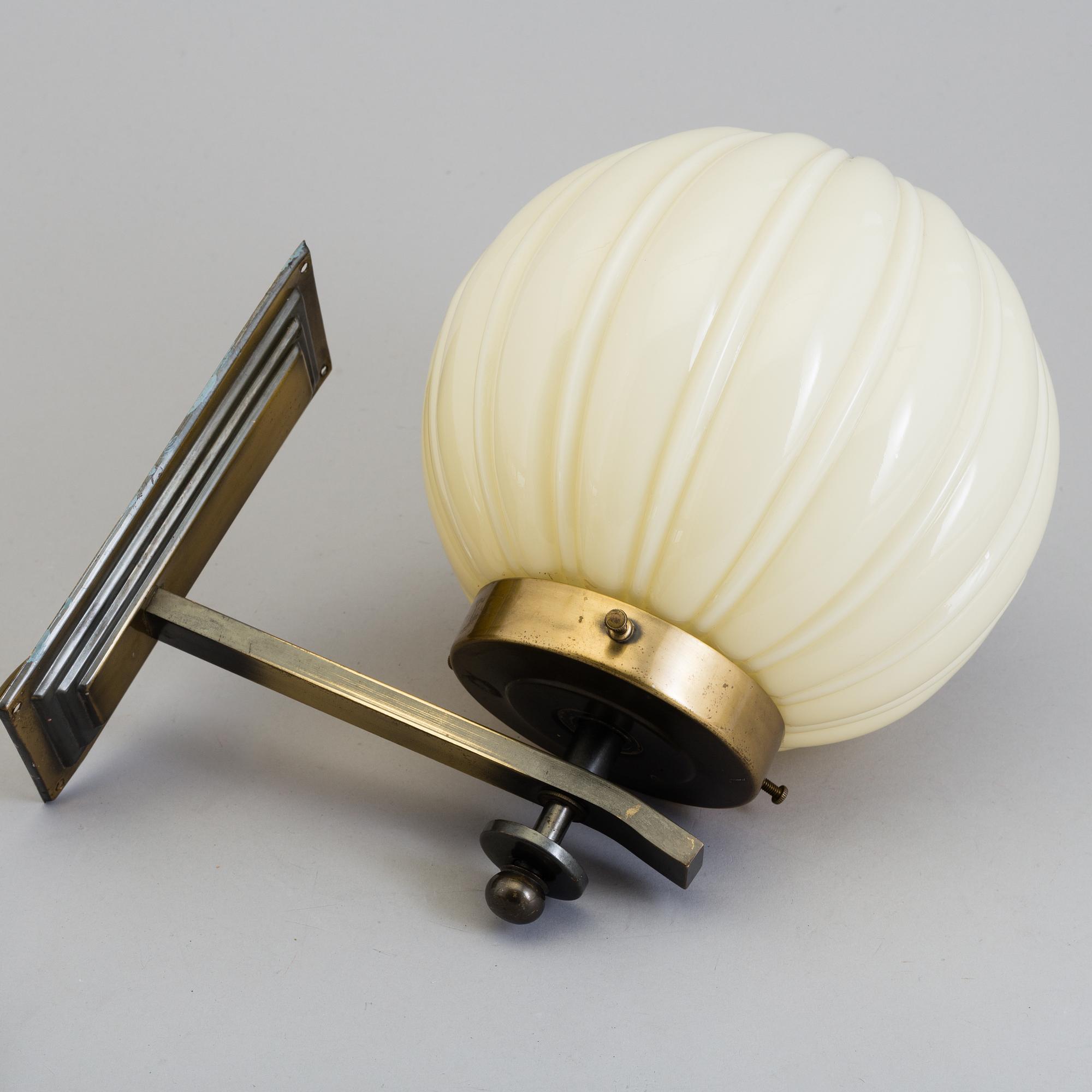 VÄGGLAMPA, funkis, 1930-tal.