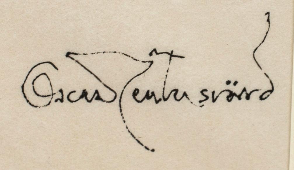 OSCAR REUTERSVÄRD, akvarell, signerad.