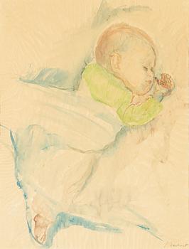 Siri Derkert, "Sovande barn"/"Baby i grön kofta".