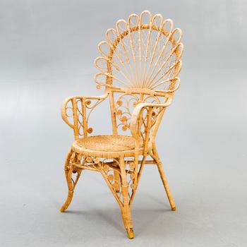 A Swedish 20th century wicker chair.