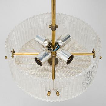 Carl Fagerlund, ceiling lamp, Orrefors 1970s.