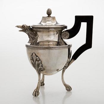 A silver teapot, Martin Mayer, Germany presumably 1888-1890s.