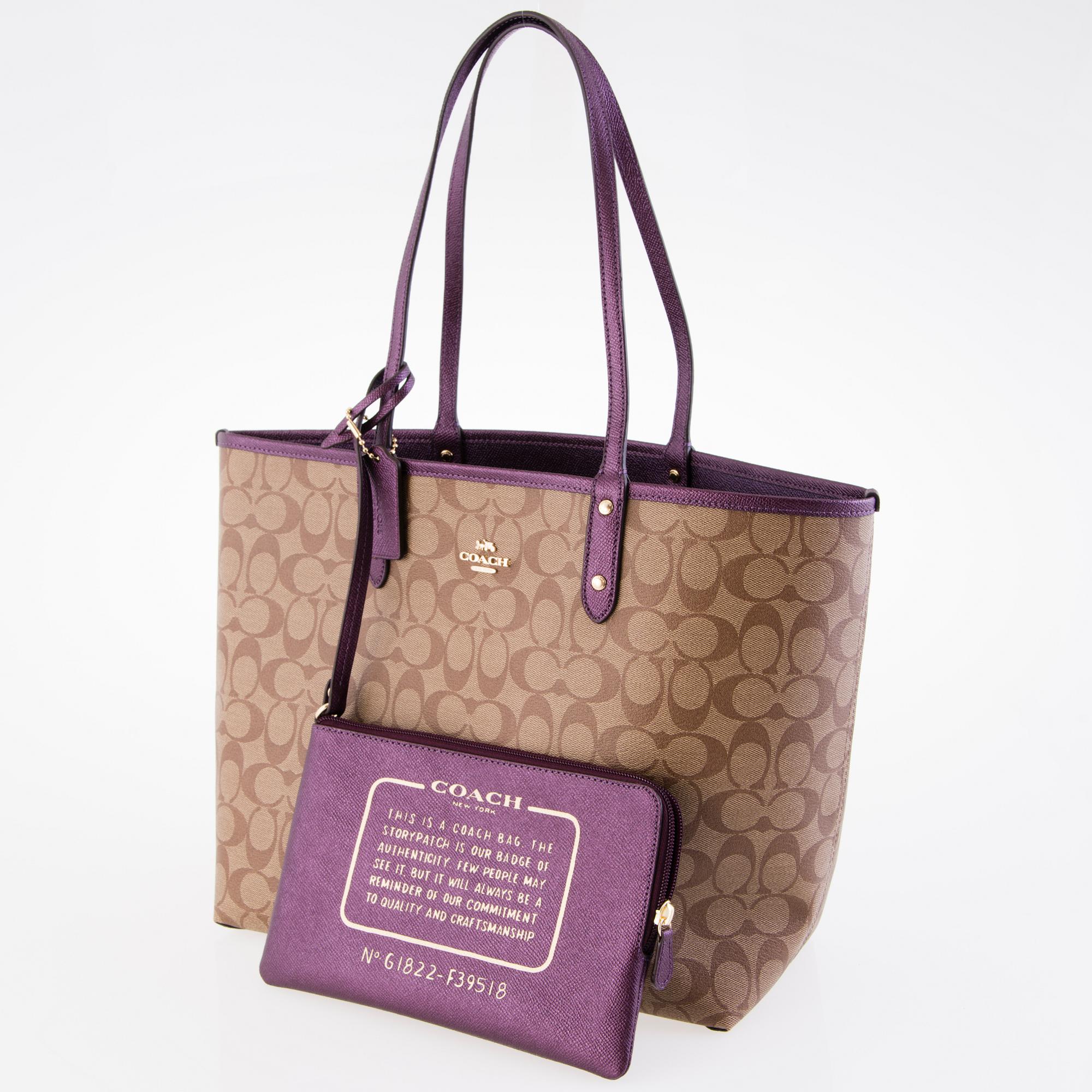Coach tote monogram clearance