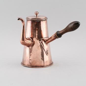 CHOKLADKANNA, koppar, 1800-tal.