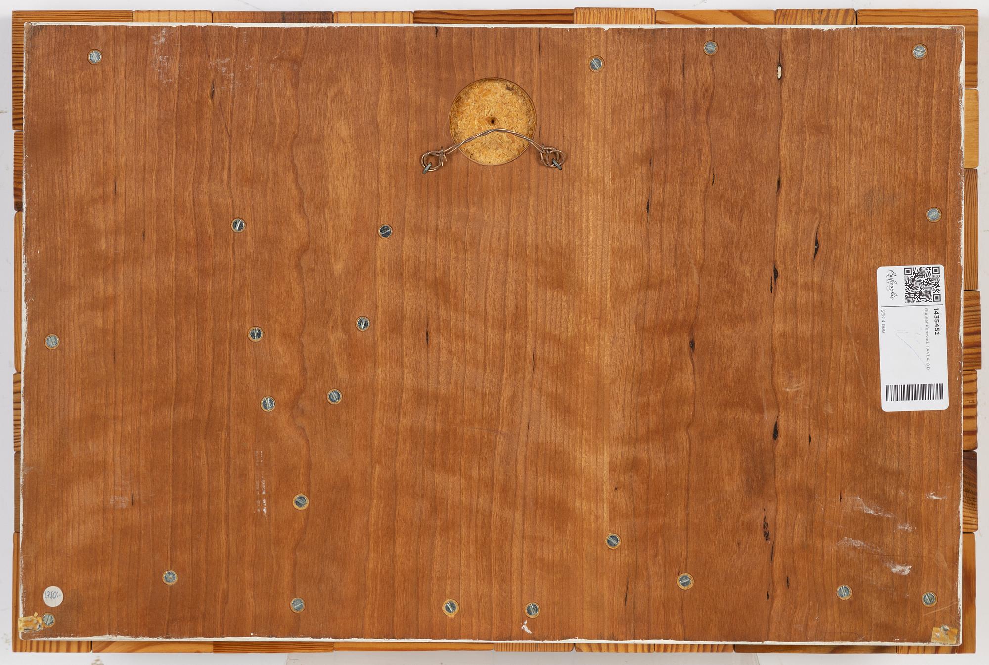 Gunnar Kanevad, a wooden relief, unclear signature and dating.