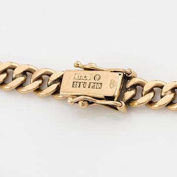 Bracelet, 18K gold, curb chain.