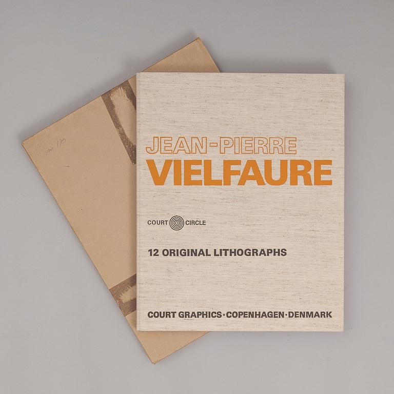 JEAN.PIERRE VIELFAURE, portfolie med 12 st litografier, signerade och daterade -68.