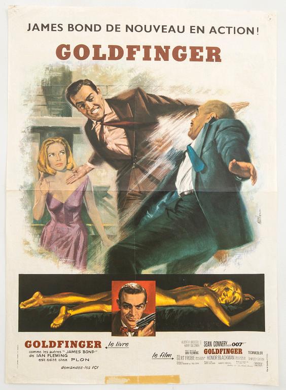 Filmaffisch James Bond "Goldfinger" Belgien 1964/65.