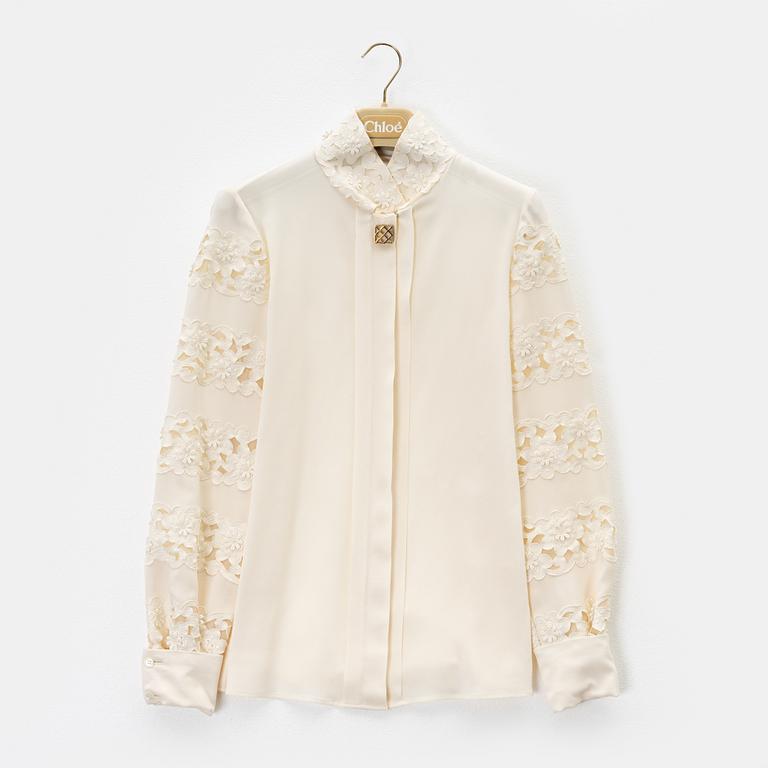 Chloé, a silk blouse, size 34.