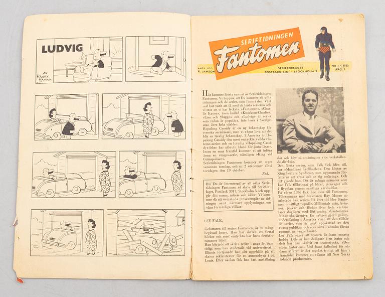 Serietidning, "Fantomen", nr 1, 1950.