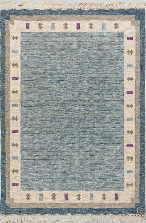 INGEGERD SILOW, carpet, flat weave,  signed IS (Ingegerd Silow), ca 242 x 169 cm.