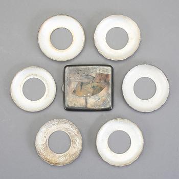 PARTI, sju delar, silver. Kina och Japan, 1900-talets första hälft.
