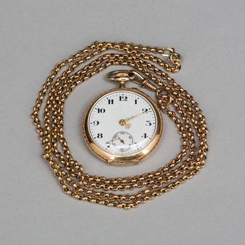 FICKUR, 14K guld, total vikt ca 24g.