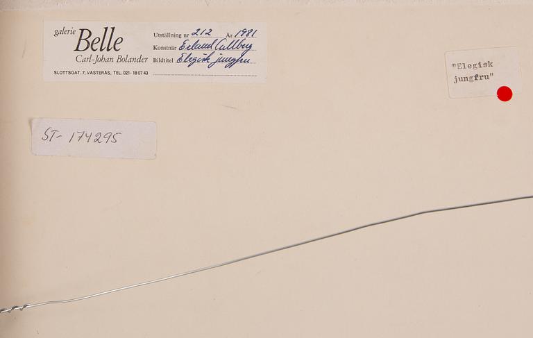 Erland Cullberg, oil on canvas/paper-panel, signed.