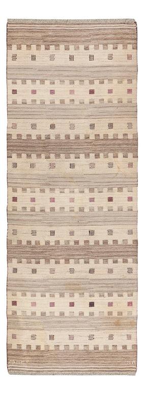 Marianne Richter, a runner, 'Gråtaggen', flat weave c. 276 x 101 cm, signed AB MMF MR.