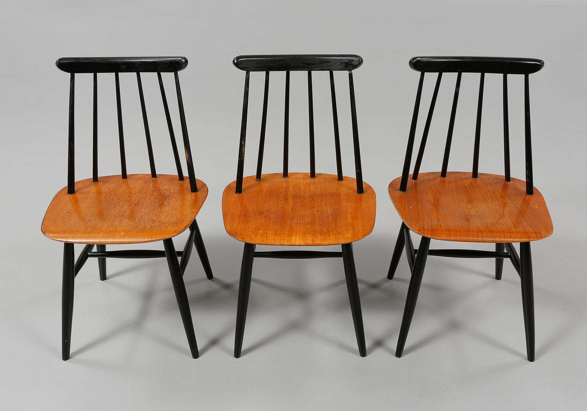 STOLAR, 3 st, "Fanett", Ilmari Tapiovaara, Edsbyverken, 1950/60-tal.