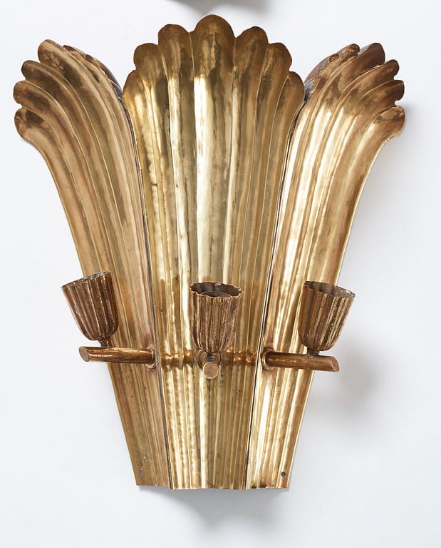 A.W. Borgh, four Swedish Grace wall sconses, probably 1920-1930's.