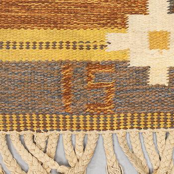 Ingegerd Silow, a carpet, flat weave, ca 201,5 x 133 cm, signed IS.