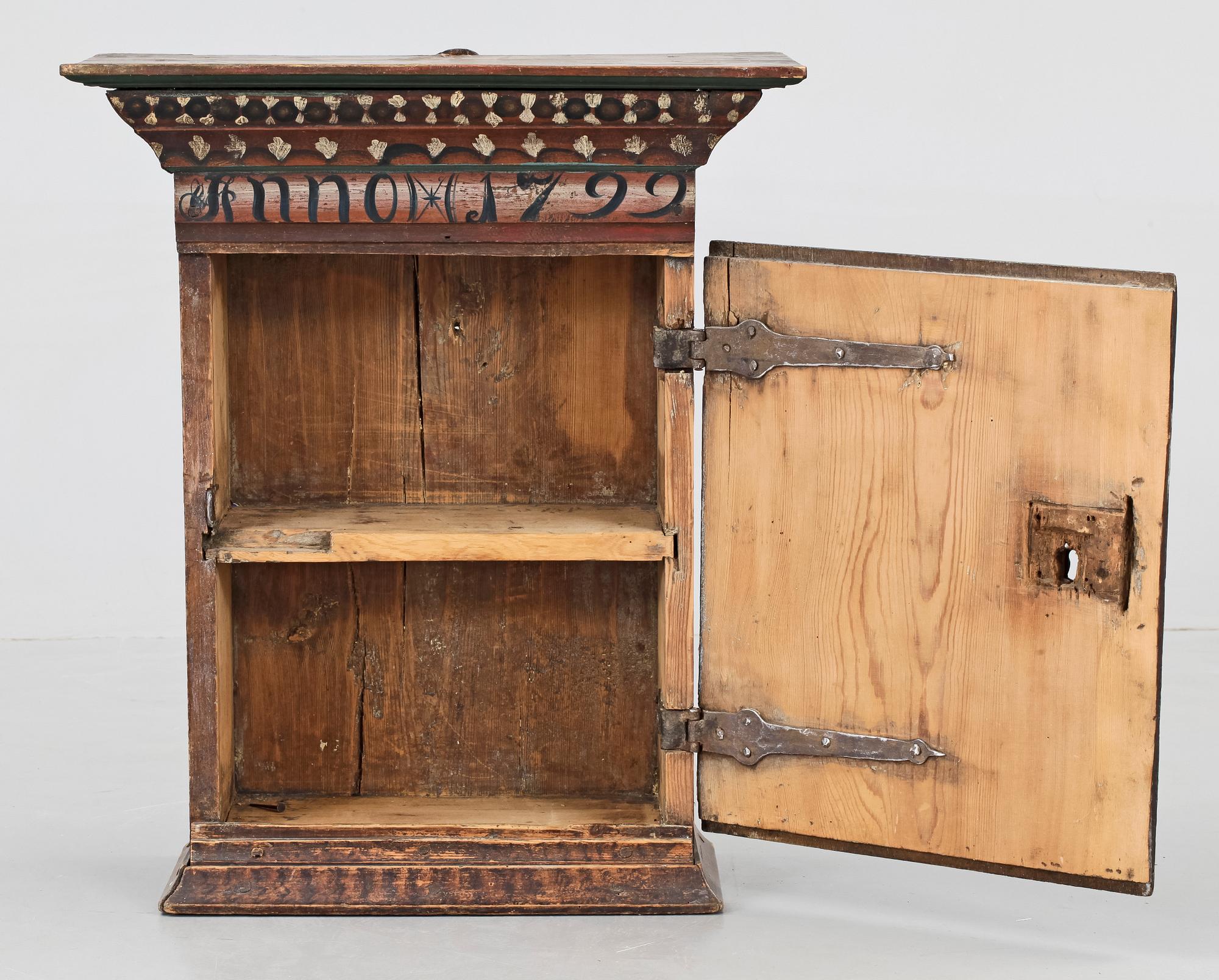 HÄNGSKÅP, allmoge, Rättvik, Dalarna, dat 1799.