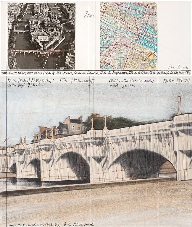 Christo & Jeanne-Claude, "The Pont Neuf, Wrapped (Project for Paris)".
