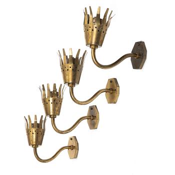 Wall lamps, 4, first half of the 20th century.