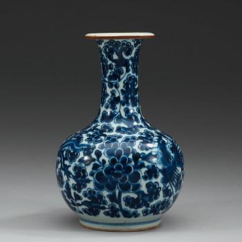 A blue and white kendi, Qing dynasty, early 18th Century.