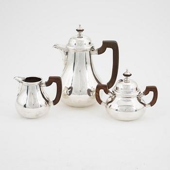 A three pice silver coffee set, Mexico, 20th century.