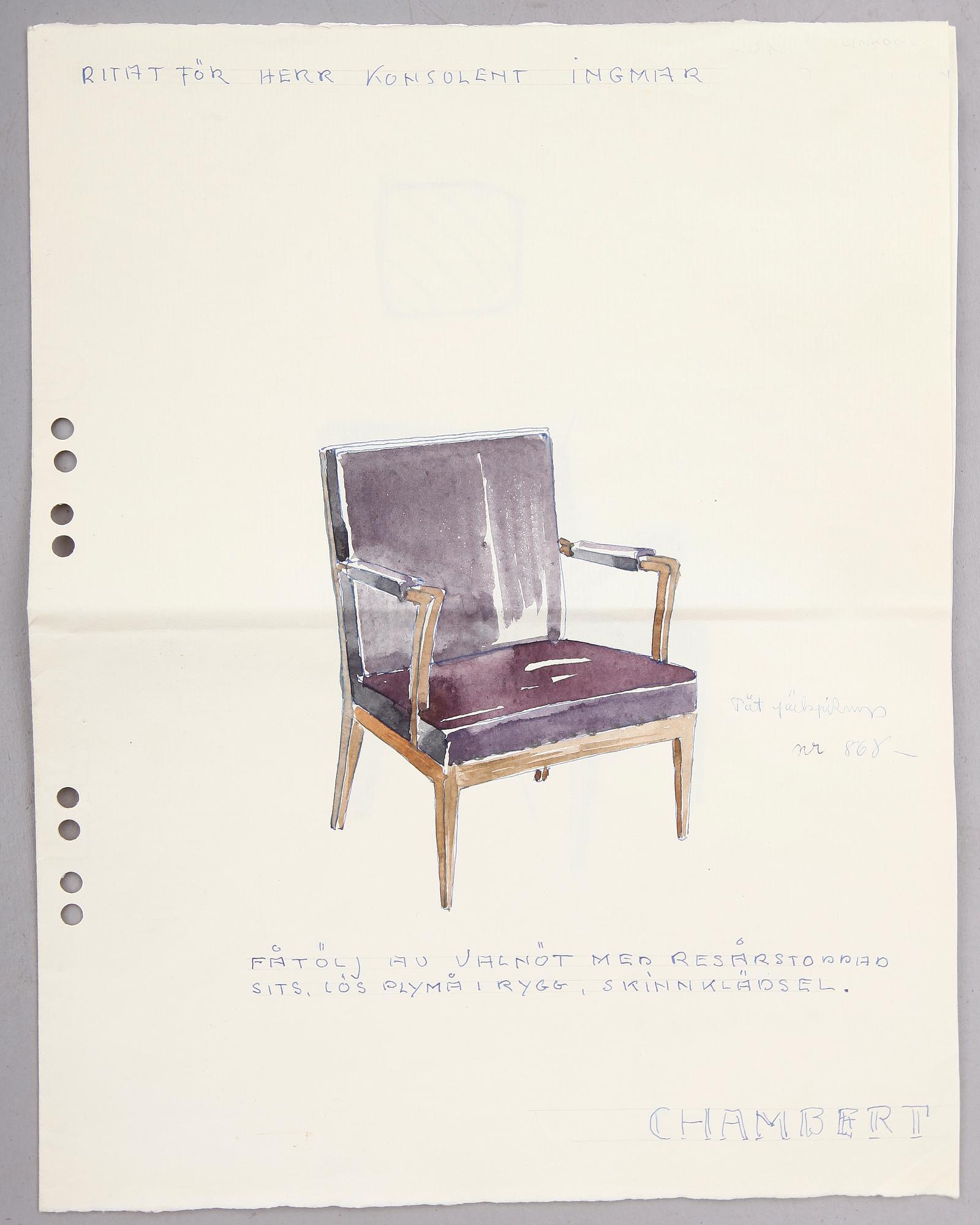 FÅTÖLJER, 1 par, AB Chamberts Möbelfabrik, 1959.