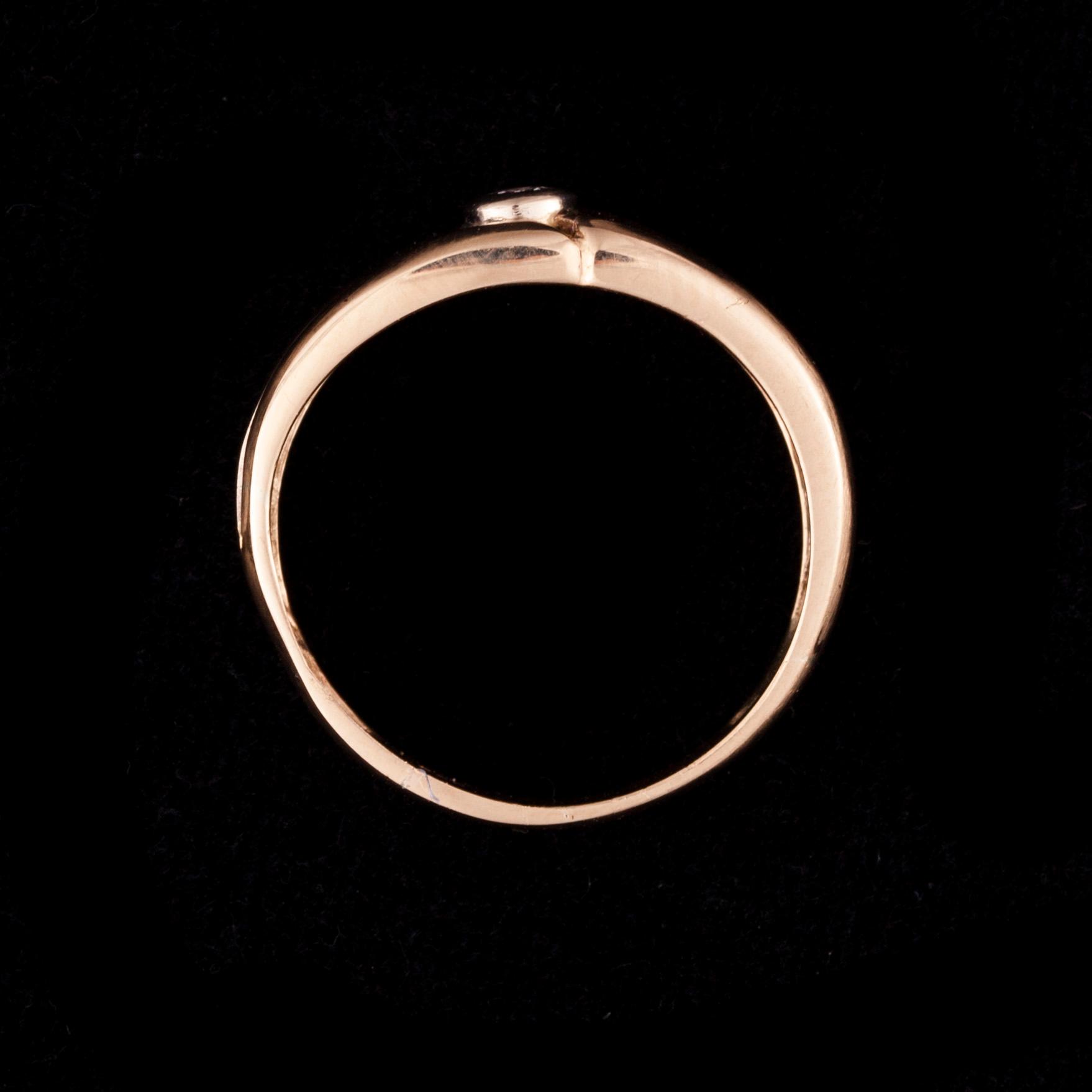 RING, guld 14K, diamant, c. 0,08 ct. Vikt 3,7 g.