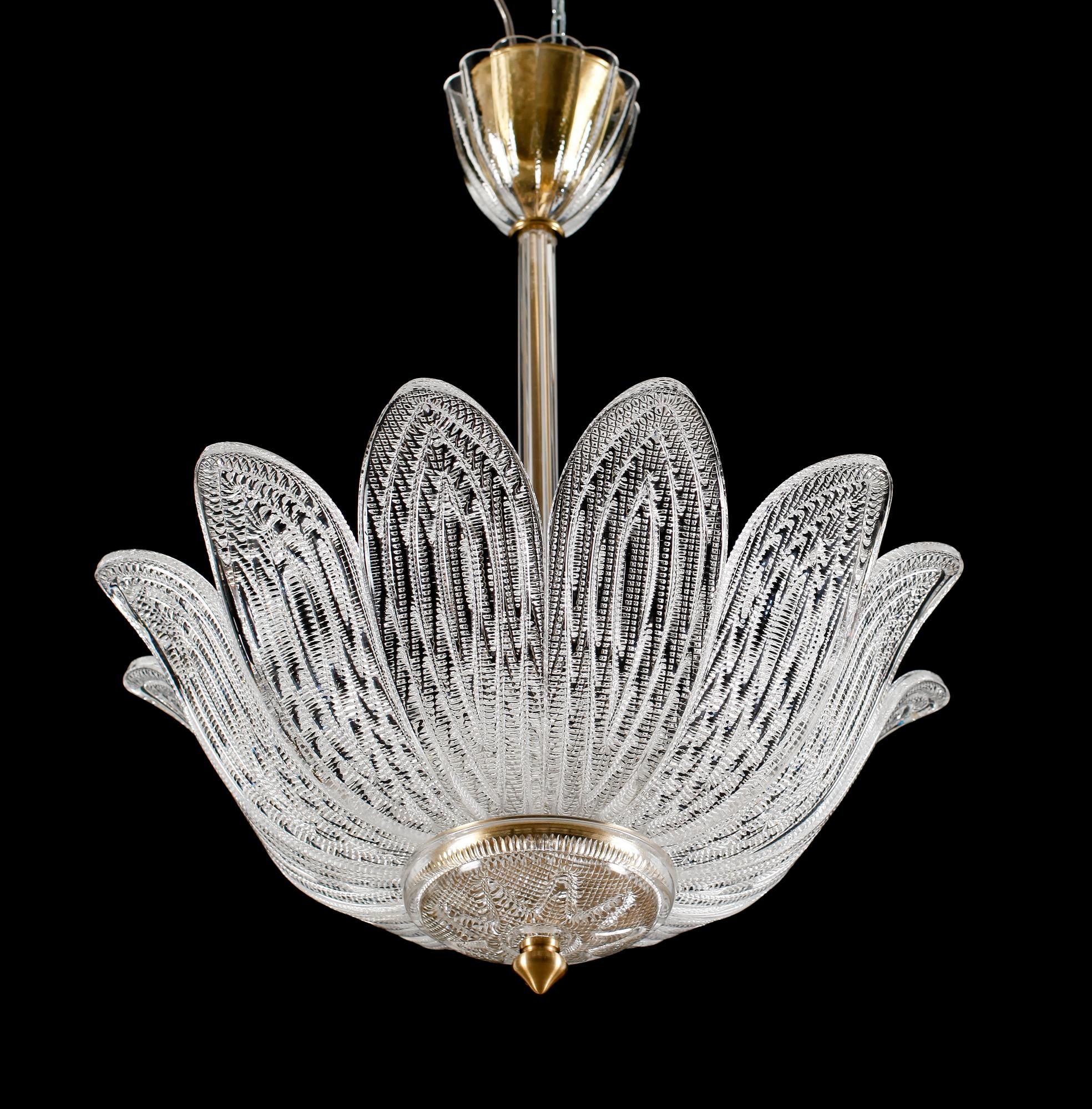 TAKLAMPA, Orrefors, 1900-talets mitt. Höjd 60 cm.