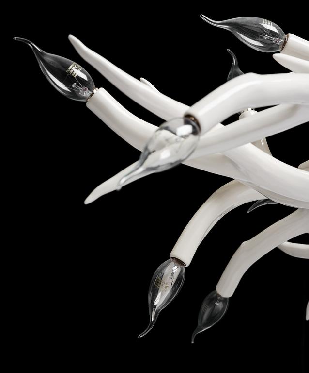 Jason Miller, takkrona, "Superordinate Chandelier 12 Antlers, taklampa, Roll & Hill, USA.