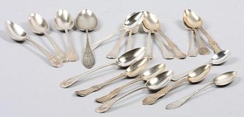 PARTI BESTICK, 27 delar, silver, 1900-tal.