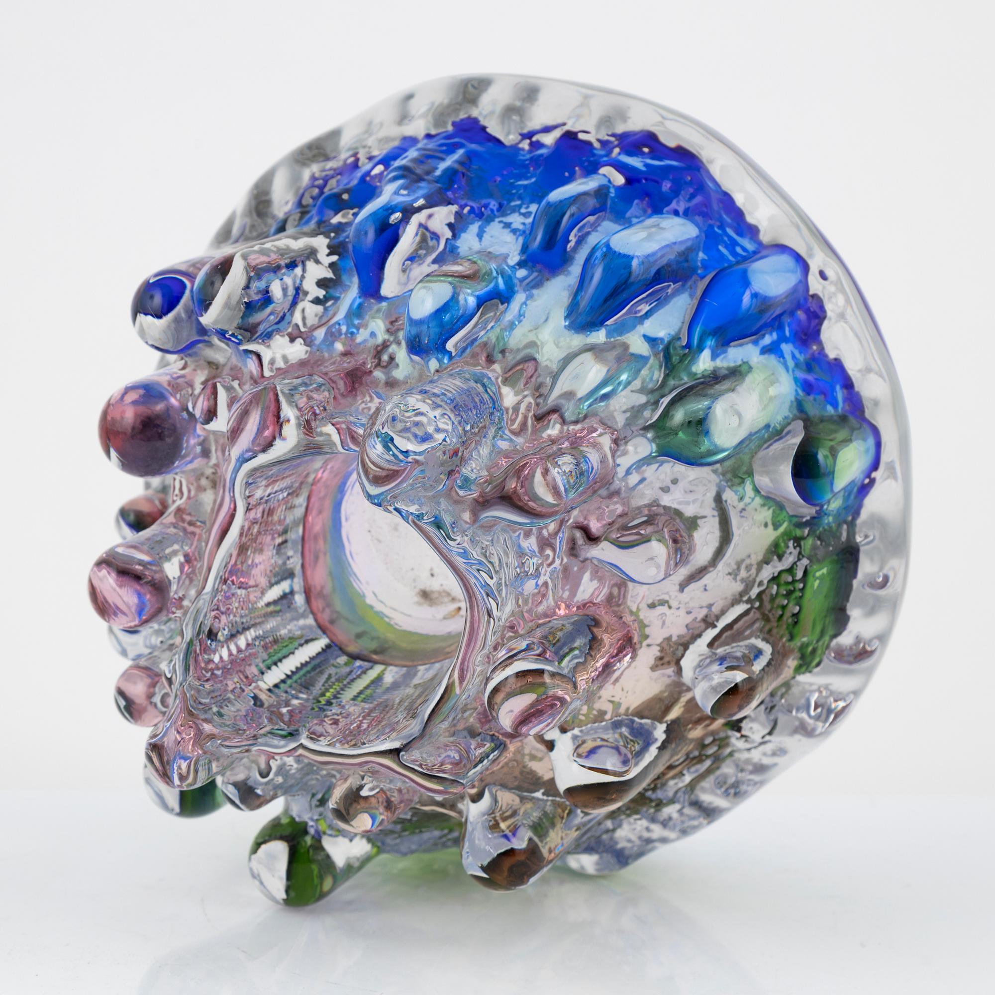 A glass sculpture / lantern, Göran Wärff, 