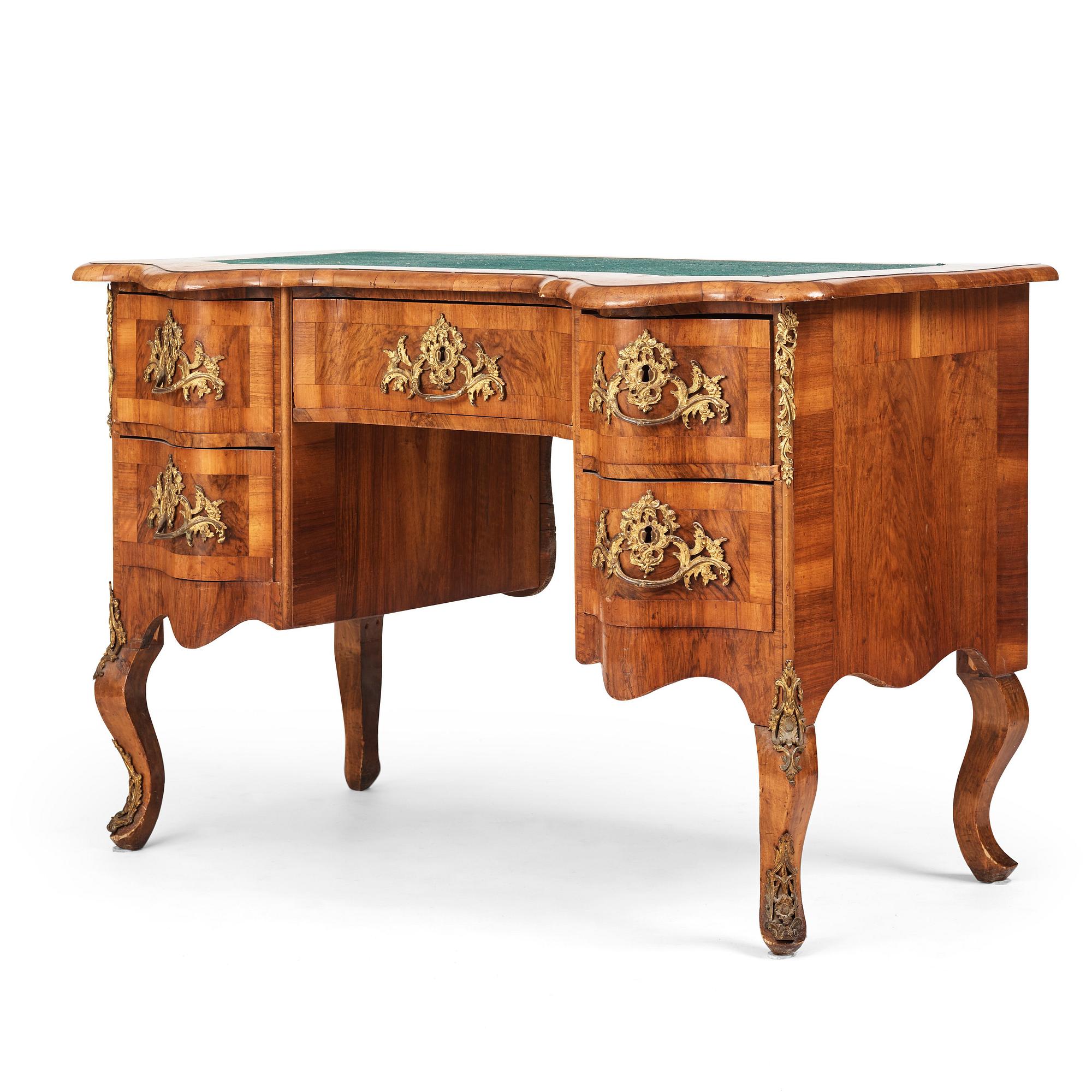 A north european rococo writing table.