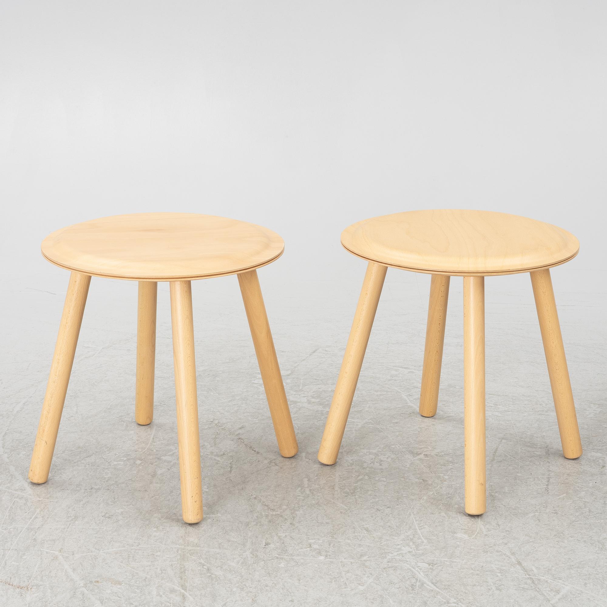 Jon Karlsson, pallar/sidobord, fyra stycken, IKEA PS 2017.