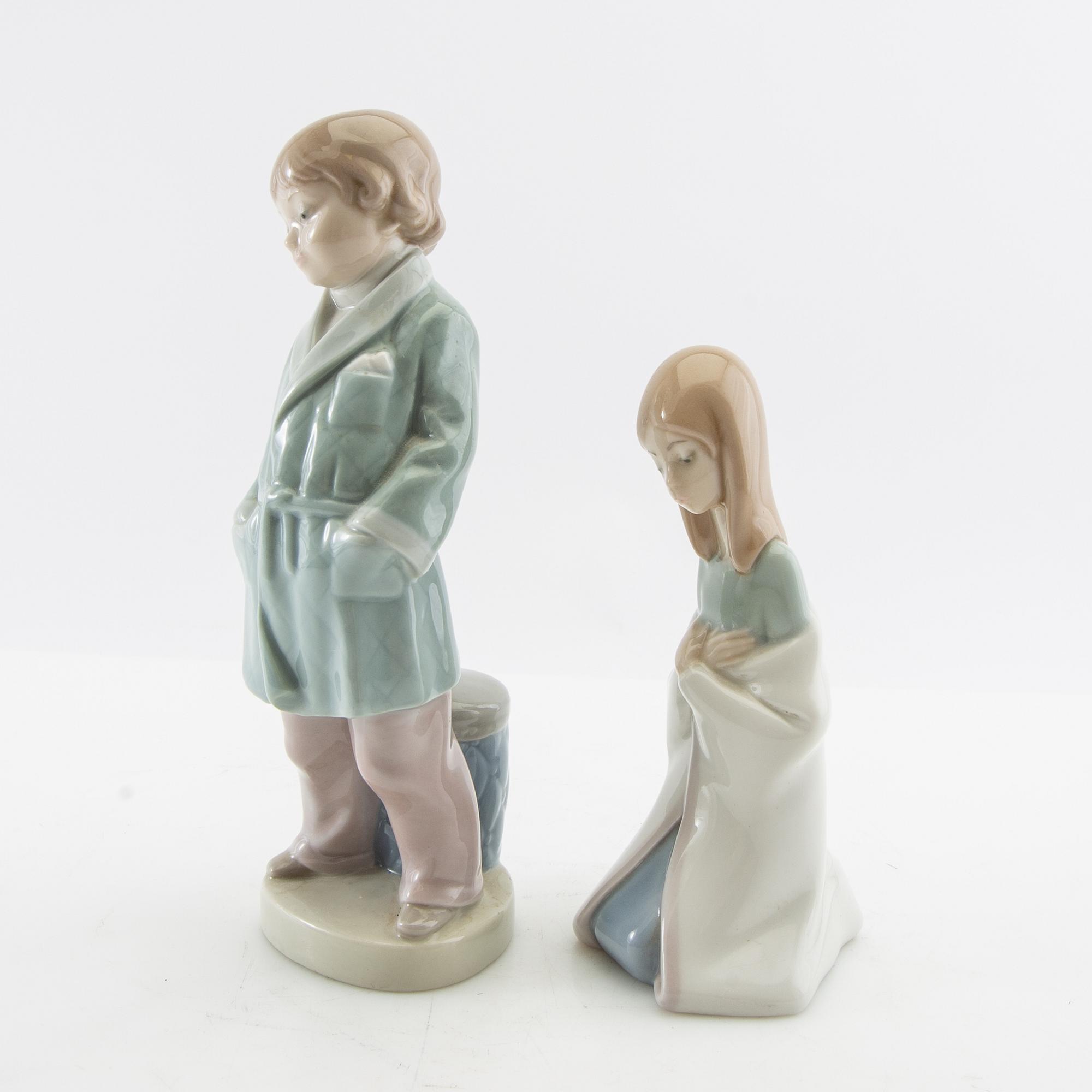 Figuriner, 2 st, Lladró Spanien 1971-1974.