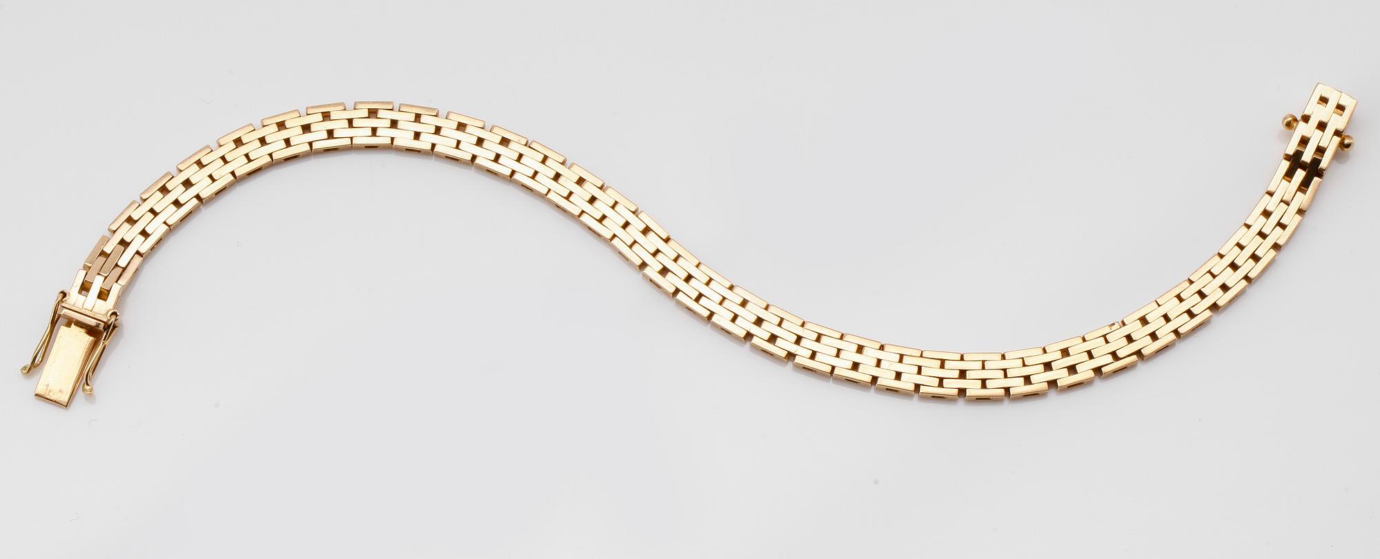 ARMBAND, 18K guld, svenska stämplar, 1977. Vikt ca 19 g.