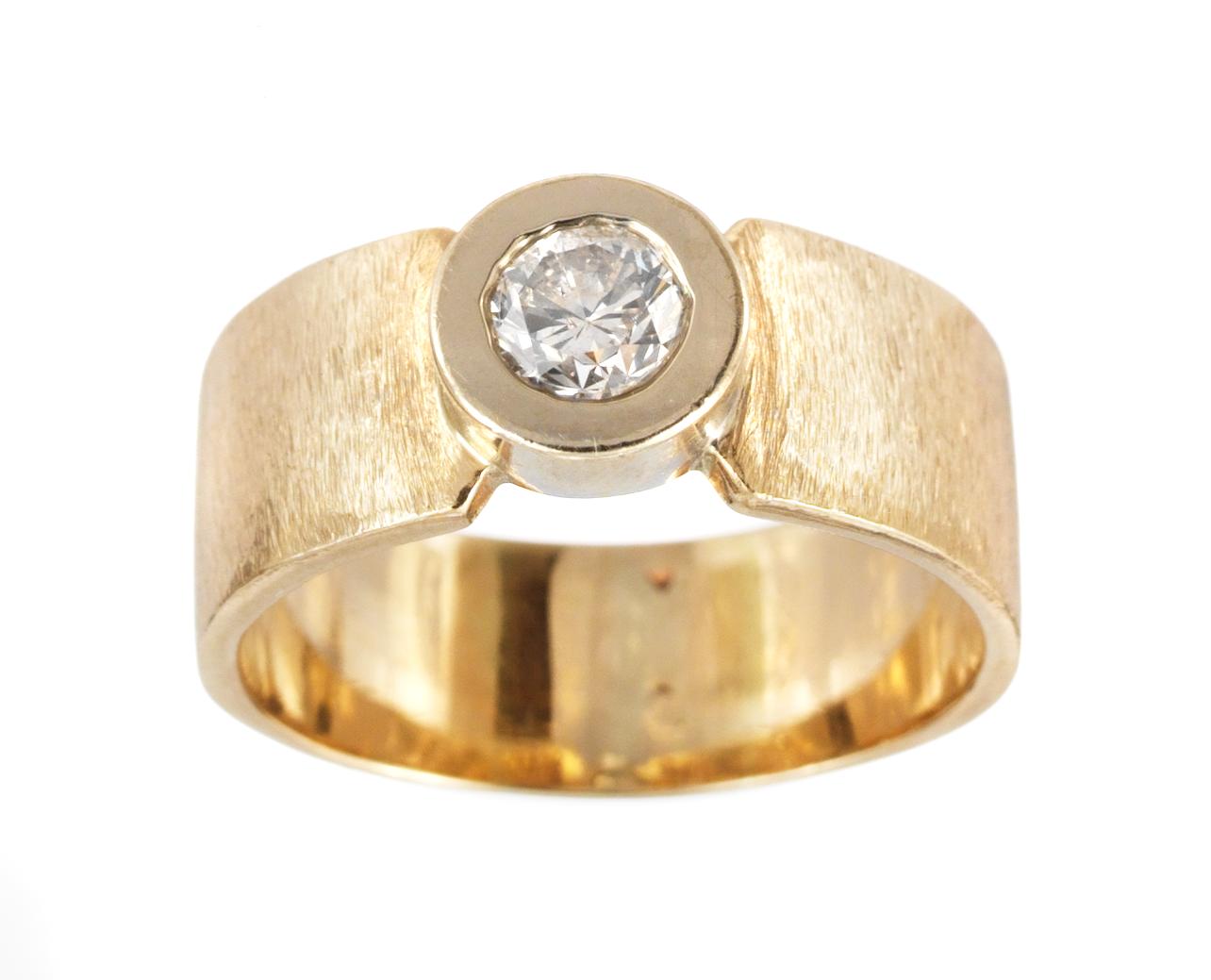 RING, briljantslipad diamant, ca 0.65 ct.