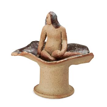 748. A unique Lisa Larson stoneware sculpture, Gustavsberg Studio 1970's.