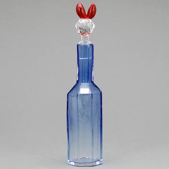 KARAFF, glas, "Puteli", Oiva Toikka, Nuutajärvi, Notsjö, Finland, 1970-tal.